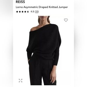 Reiss Black Cowl Neck Sweater